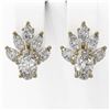 Image 2 : 1.75 ctw Oval Cut Diamond Designer Earrings 18K Yellow Gold