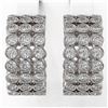 Image 2 : 6.3 ctw Diamond Designer Earrings 18K White Gold