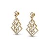Image 1 : 3 ctw Micro Pave VS/SI Diamond Earrings Dangling 14k Yellow Gold