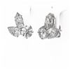 Image 3 : 2.75 ctw Mix Cut Diamond Designer Earrings 18K White Gold