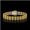 Image 3 : 25.15 ctw Citrine & Diamond Bracelet 14K Yellow Gold