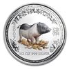 Image 1 : 2007 Australia 1/2 oz Silver Pig BU (Series I, Colorized)