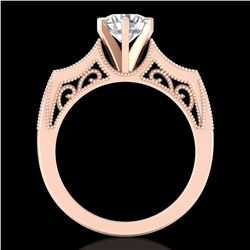 1.25 ctw VS/SI Diamond Solitaire Art Deco Ring 18k Rose Gold