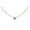 Image 1 : 2.04 ctw Intense Blue Diamond Necklace 18K Yellow Gold