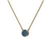 Image 3 : 2.04 ctw Intense Blue Diamond Necklace 18K Yellow Gold