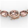Image 1 : 64 ctw Morganite & Diamond Eternity Micro Necklace 14k Rose Gold