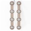 Image 2 : 3.75 ctw Diamond Designer Earrings 18K Rose Gold