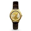 Image 1 : Men's Walking Liberty Half Dollar Two-Tone Leather Band Watch