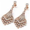 Image 3 : 9.78 ctw Diamond Earrings 18K Rose Gold