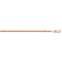 14k Rose Gold 1.75 mm Diamond Cut Rope Chain - 20 in.