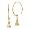 Image 1 : 14k Yellow Gold Eiffel Tower Dangle Earrings