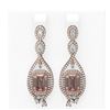 Image 1 : 13.52 ctw Morganite & Diamond Earrings 18K Rose Gold