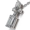 Image 3 : 1.4 ctw Emerald Cut Diamond Designer Necklace 18K White Gold
