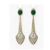Image 1 : 9.69 ctw Emerald & Diamond Earrings 18K Yellow Gold