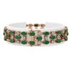 Image 2 : 17.74 ctw Emerald & Diamond Row Bracelet 10K Rose Gold