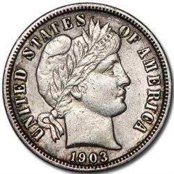 1903 Barber Dime AU