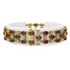 Image 2 : 13.12 ctw Garnet & Diamond Row Bracelet 10K Yellow Gold