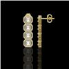 Image 2 : 5.33 ctw Emerald Cut Diamond Micro Pave Earrings 18K Yellow Gold