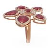 Image 2 : 15.43 ctw Ruby Diamond Ring 18K Rose Gold