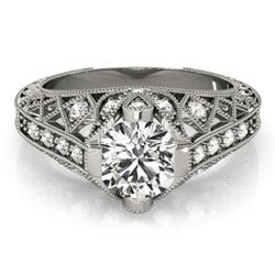 1.25 ctw Certified VS/SI Diamond Antique Ring 14k White Gold