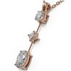 Image 3 : 1.16 ctw Oval Cut Diamond Designer Necklace 18K Rose Gold