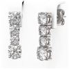 Image 3 : 3.78 ctw Diamond Designer Earrings 18K White Gold