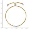 Image 2 : 14K Two-tone Bead Adjustable Bracelet