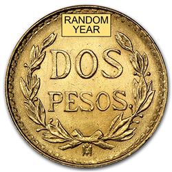 Mexico Gold 2 Pesos AGW .0482 (Random Year)