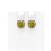 Image 1 : 4 ctw Fancy Yellow Diamond Earrings 18K Rose Gold