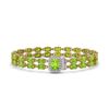 Image 1 : 16.92 ctw Peridot & Diamond Bracelet 14K Yellow Gold