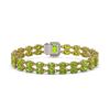 Image 3 : 16.92 ctw Peridot & Diamond Bracelet 14K Yellow Gold