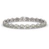 8.28 ctw Opal & Diamond Micro Pave Halo Bracelet 10k White Gold