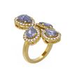 Image 1 : 6.78 ctw Tanzanite & Diamond Ring 18K Yellow Gold