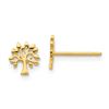 Image 1 : 14k Yellow Gold Tree Post Earrings