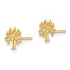 Image 2 : 14k Yellow Gold Tree Post Earrings