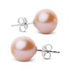 Image 1 : Elite Collection Pink to Peach Freshwater Pearl Stud Earrings, 9.5-10.0mm