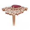 Image 2 : 5.77 ctw Ruby & Diamond Ring 18K Rose Gold
