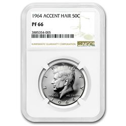 1964 Kennedy Half Dollar PF-66 NGC (Accented Hair)