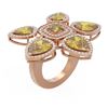Image 1 : 11.45 ctw Canary Citrine Diamond Ring 18K Rose Gold