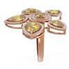 Image 2 : 11.45 ctw Canary Citrine Diamond Ring 18K Rose Gold