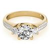 Image 1 : 1.25 ctw VS/SI Diamond 3 Stone Micro Pave Ring 14k Yellow Gold