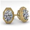 Image 1 : 2.0 ctw VS/SI Oval Cut Diamond Stud Earrings DECO 14k Yellow Gold