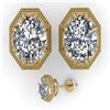 Image 2 : 2.0 ctw VS/SI Oval Cut Diamond Stud Earrings DECO 14k Yellow Gold