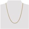 Image 2 : 14k Gold 3.35 mm Semi-Solid Curb Link Chain Necklace - 24 in.