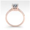 Image 3 : 1.03 ctw Cushion VS/SI Diamond Engagment Designer Ring 18k Rose Gold