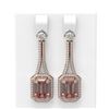 Image 1 : 11.01 ctw Morganite & Diamond Earrings 18K Rose Gold