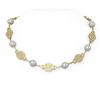 Image 1 : 7 ctw Diamond & Pearl Necklace 18K Yellow Gold