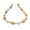Image 3 : 7 ctw Diamond & Pearl Necklace 18K Yellow Gold