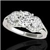 Image 1 : 1.7 ctw Certified Diamond 3 Stone Ring 10k White Gold