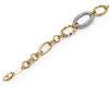 Image 2 : 14k Gold Two-Tone Textured Link Bracelet